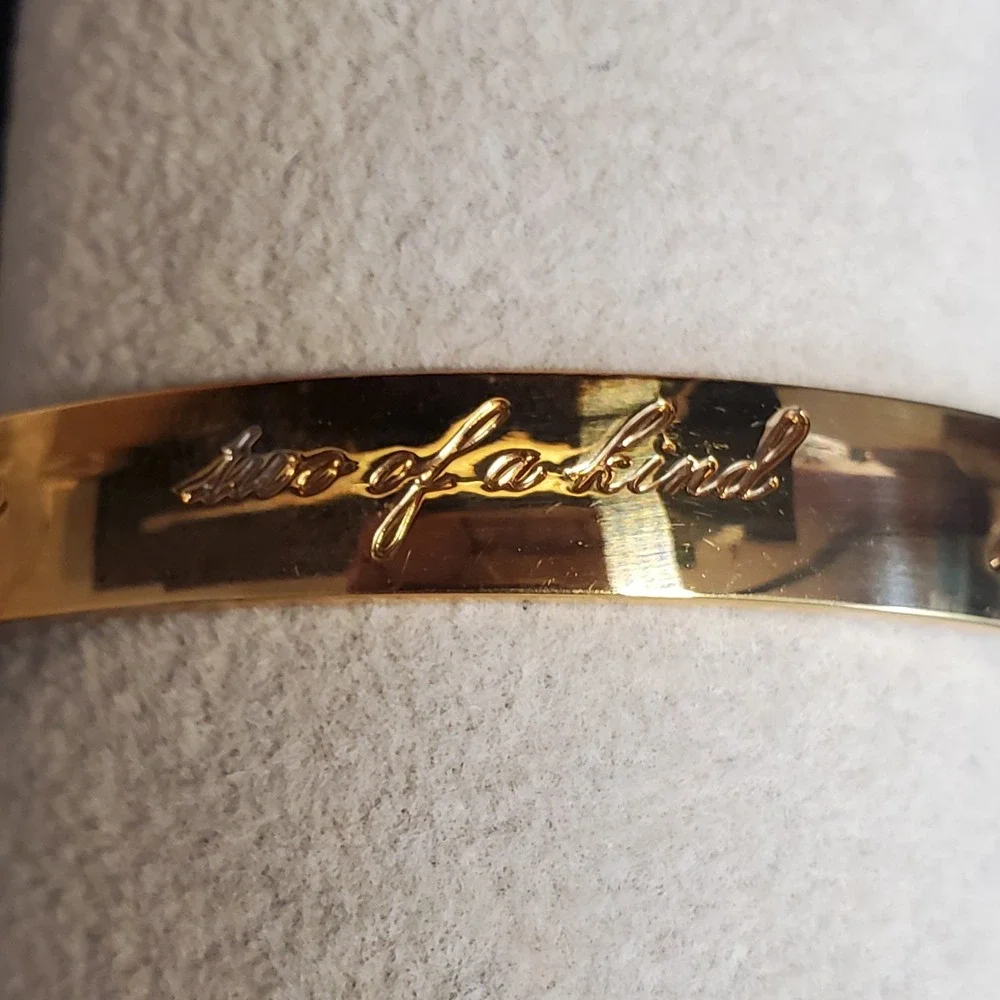 NWT KATE SPADE Idiom Bangles Bridesmaid Bangle Engraved Gold Plate Best Friend - Picture 9 of 9